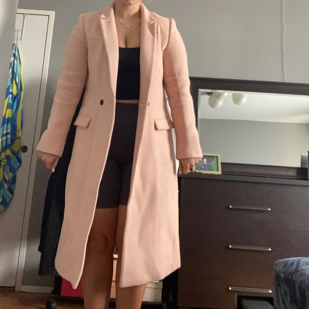 Blush pink banana republic blazer coat jacket!!